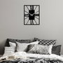 Wallity Reloj de Pared Decorativo de Metal Negro
